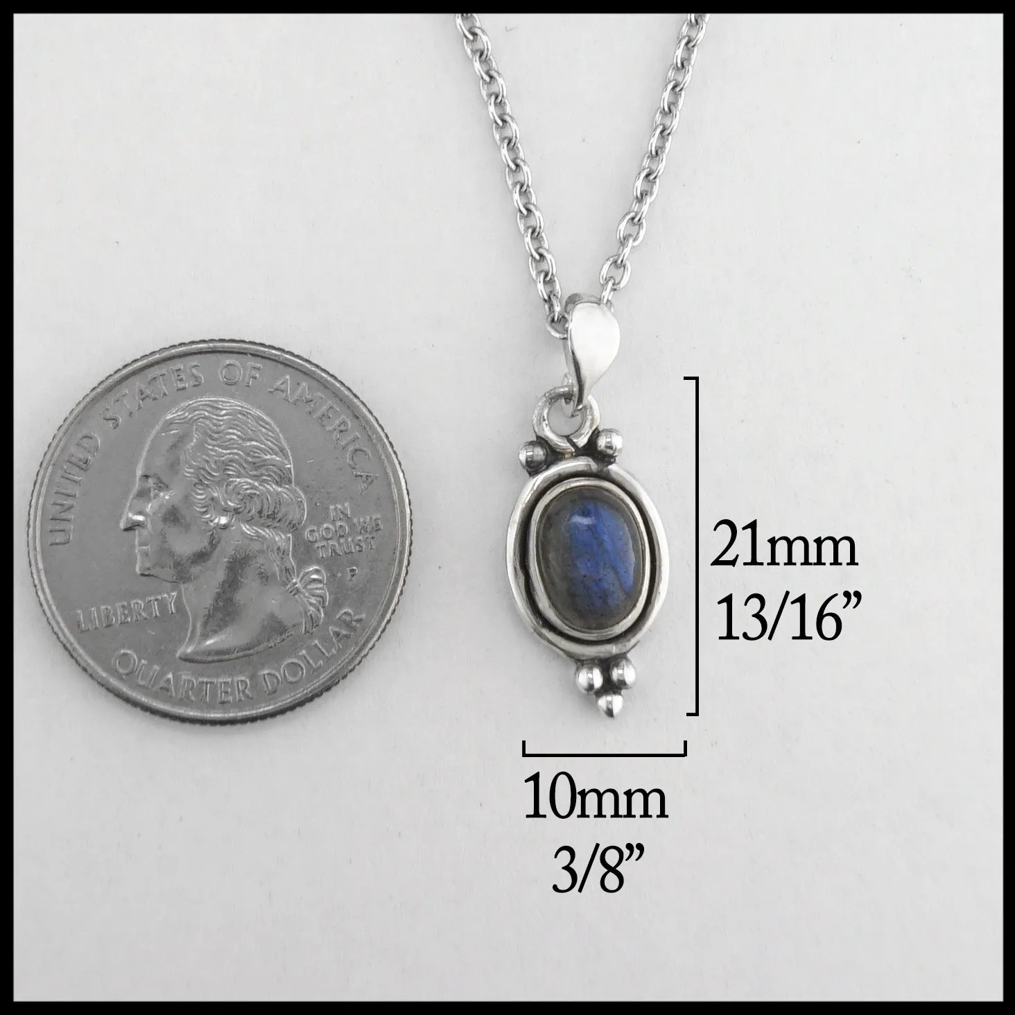 Sterling Silver Moonstone Pendant