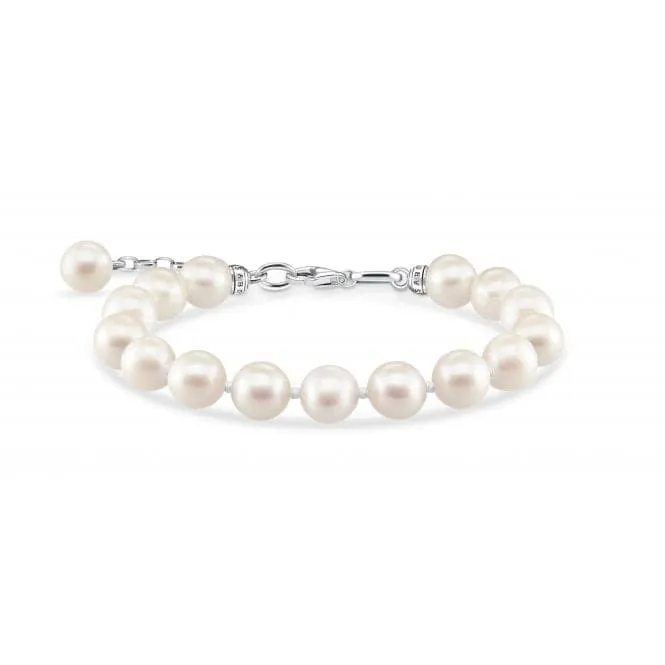 Sterling Silver Pearl Bracelet A2046-082-14-L19V