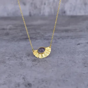 Sunrise Flower - Amethyst Necklace