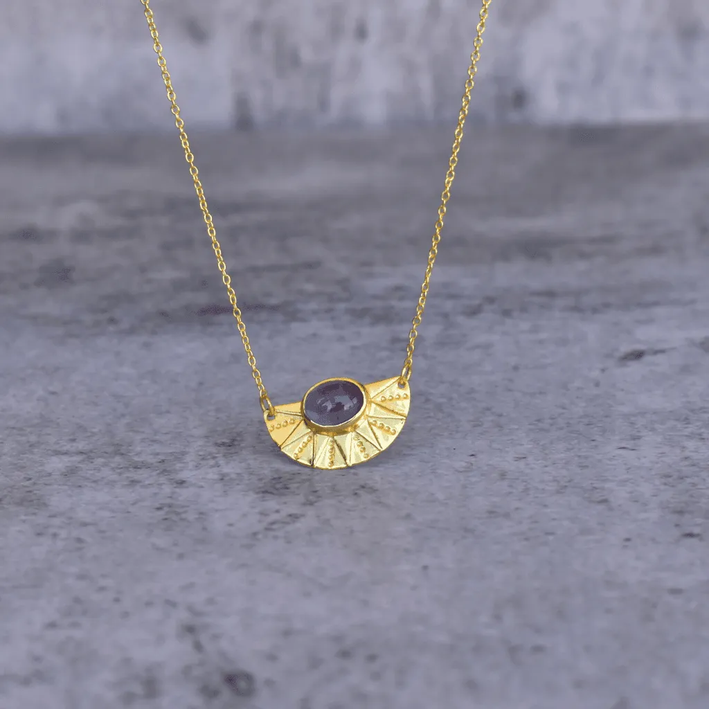 Sunrise Flower - Amethyst Necklace