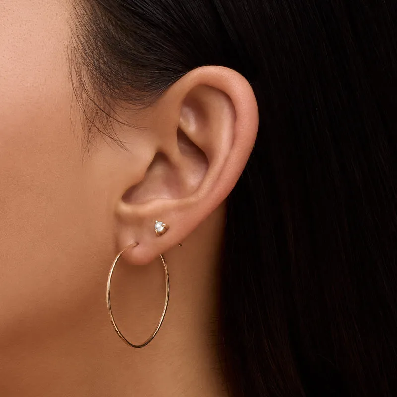 Tiny Stud Single, Pearl, 9kt Yellow Gold