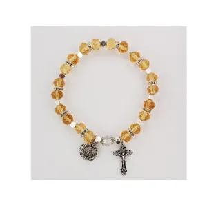 TOPAZ ROSARY STRETCH  BRACELET-BR817C