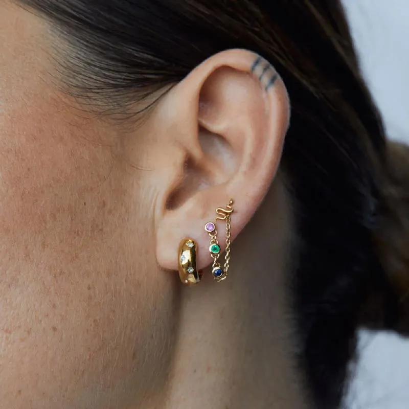 Trilogy Satellite Chain Drop Earrings - Silver Multicolour