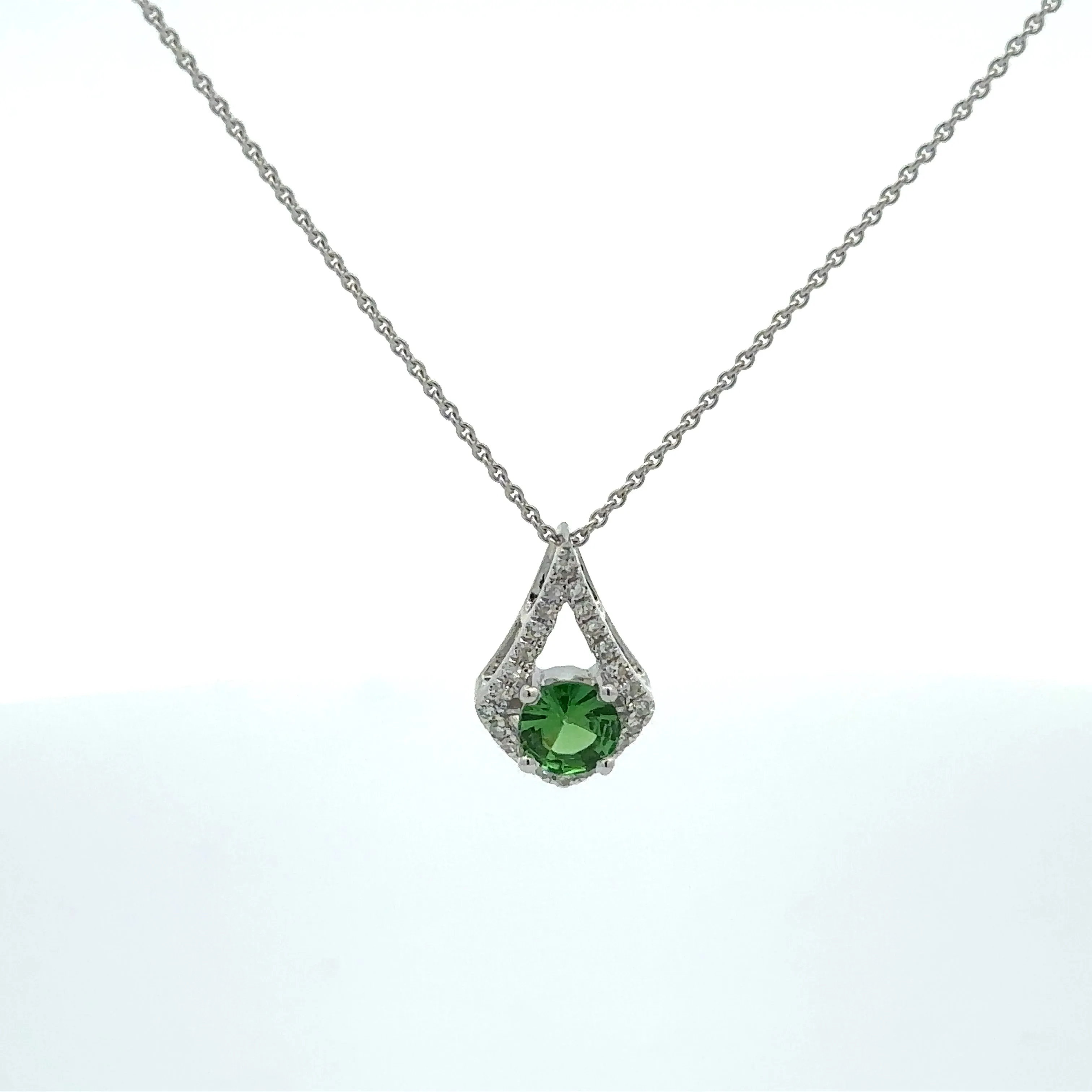 Tsavorite & Diamond Necklace