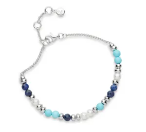 Tumble Azure Gemstone Beaded Bracelet