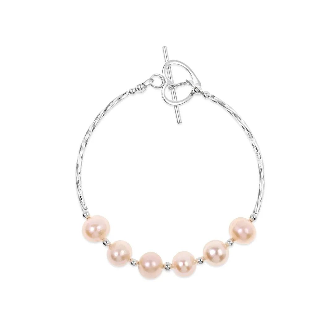 Twist Pearl Bracelet Champagne