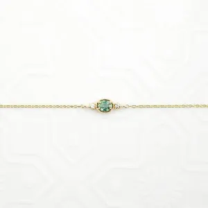 Unheated Madagascar Sapphire Bracelet, 14k Yellow gold