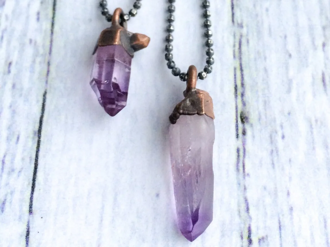 Vera Cruz Amethyst necklace | Raw amethyst pendant