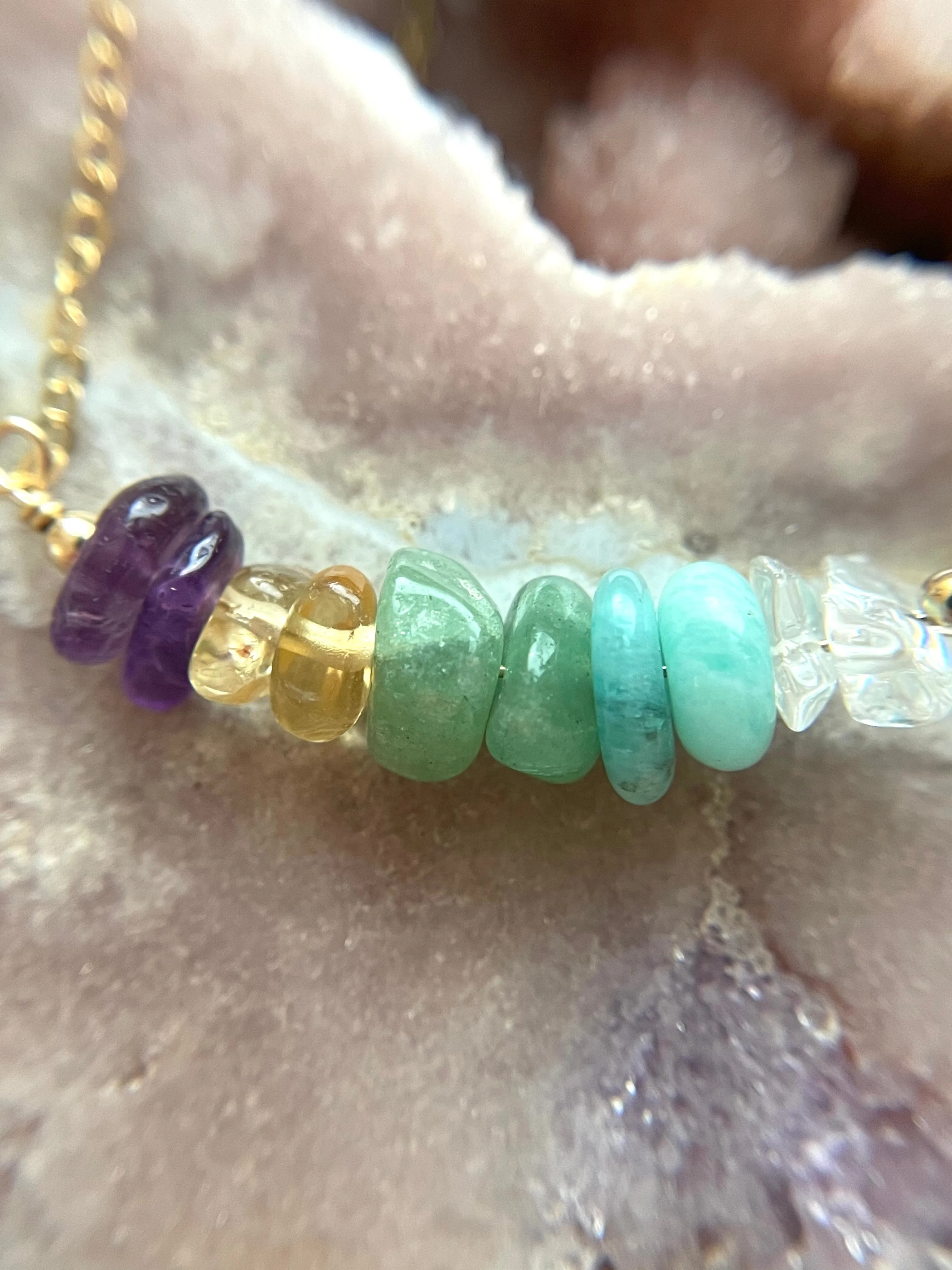 Virgo zodiac Necklace - crystal healing jewelry