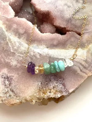 Virgo zodiac Necklace - crystal healing jewelry