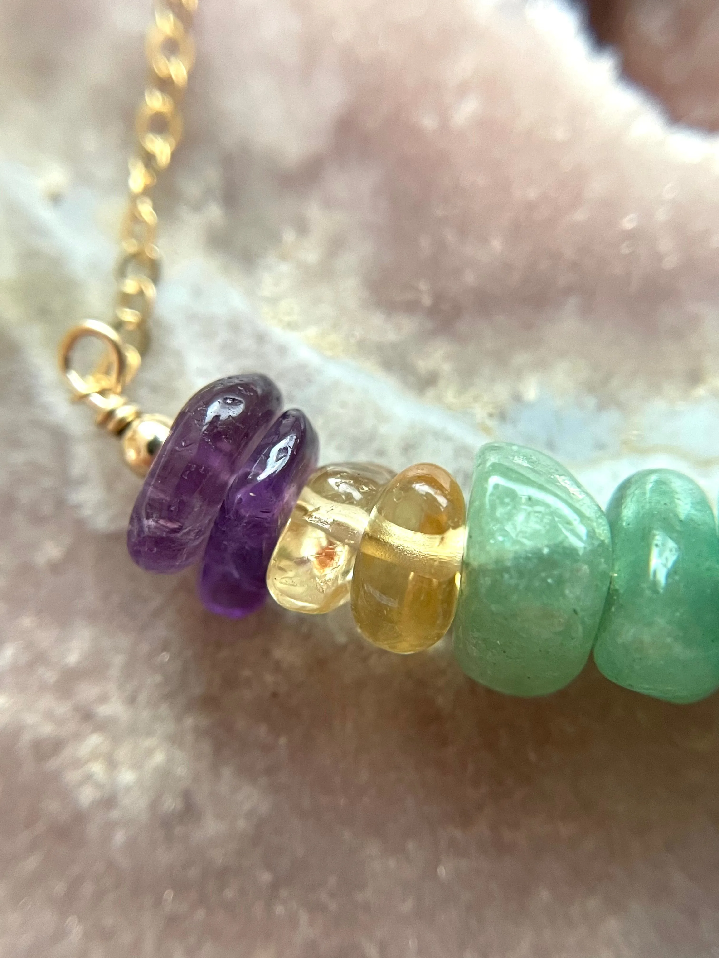 Virgo zodiac Necklace - crystal healing jewelry