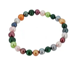 Women's Freshwater Pearl Stretchy Bracelet 19cm
