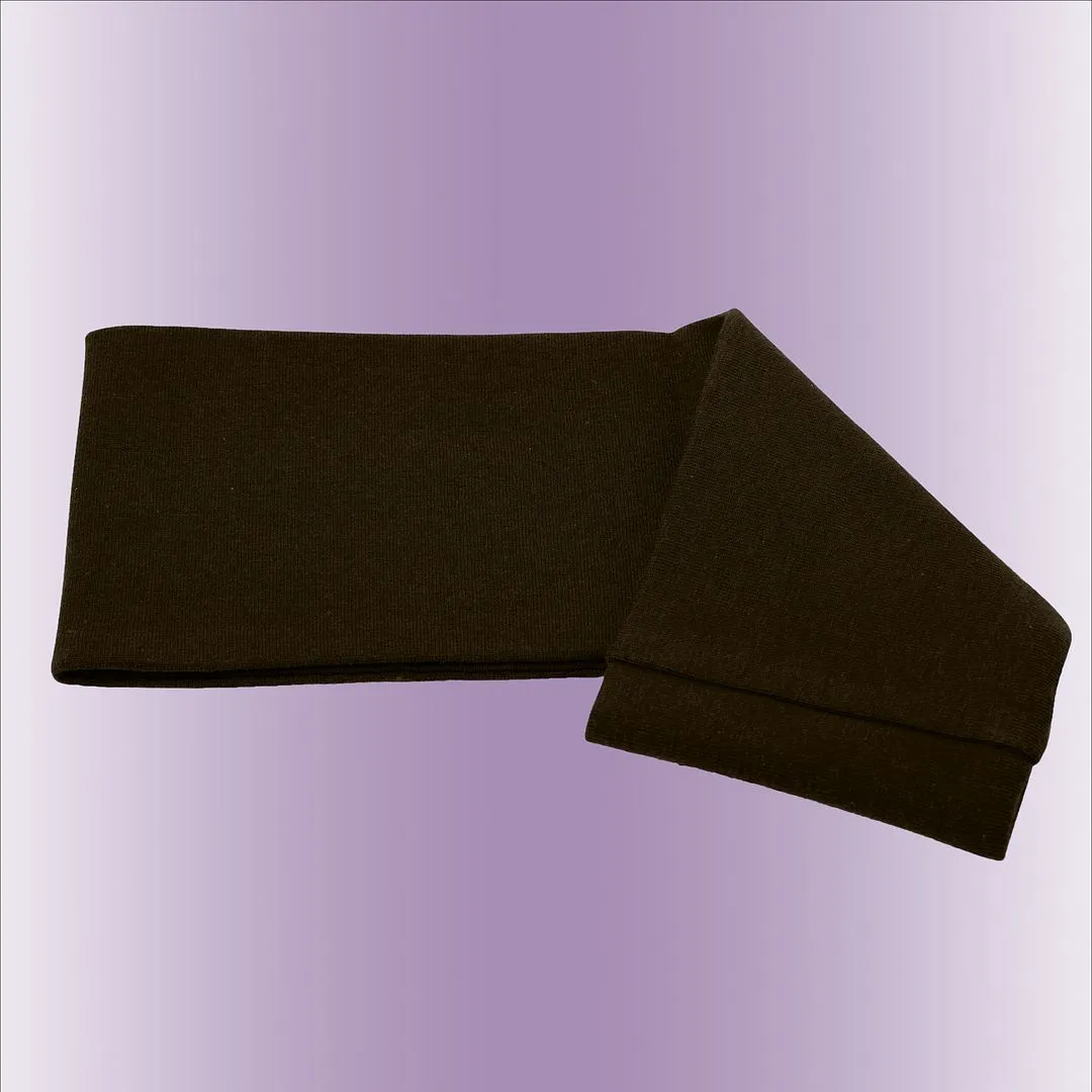 Women's Headbands Cotton Jersey 3" Wide Yoga Fitness Fashion Made in the USA Brown