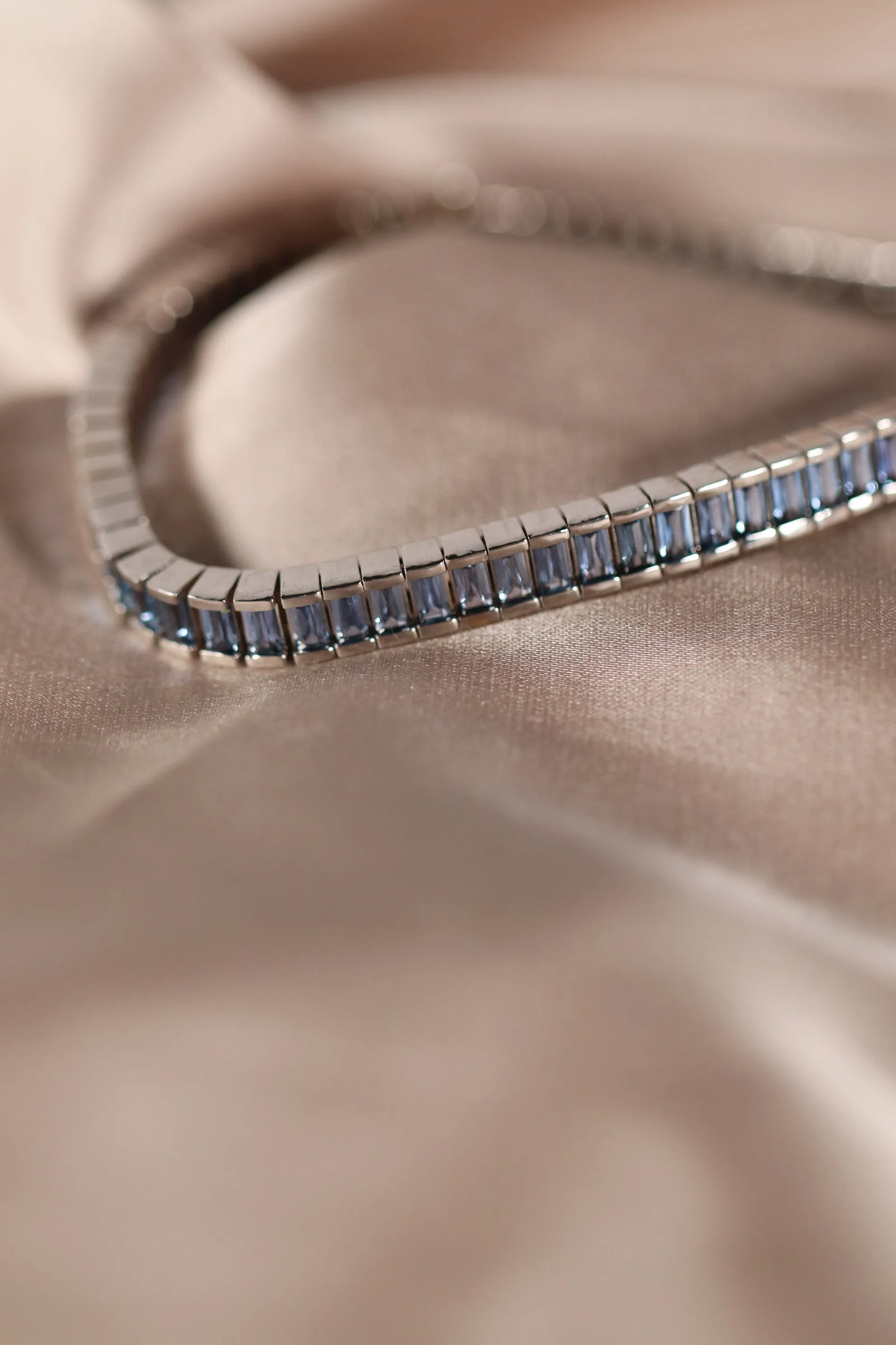 Yogo Sapphire Baguette Eternity Bracelet