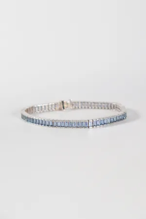 Yogo Sapphire Baguette Eternity Bracelet
