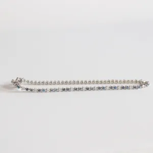Yogo Sapphire   Diamond Trio Tennis Bracelet